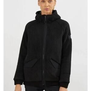 THE NORTH FACE Campshire Bomber Jacket Black Hoodie Fleece Full Zip Women's M